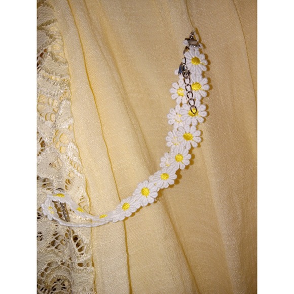 NWT‎ Youth Girls Ally B Yellow Top Shirt W/ Head Band Yellow Lace XL 16 - Picture 3 of 12